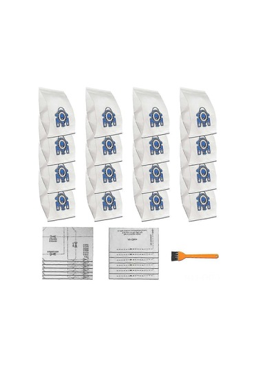 Hangfox Miele Toz Torbaları 16'li Paket - Gn, Classic C1, S Serisi Uyumlu, 3d Filtreli