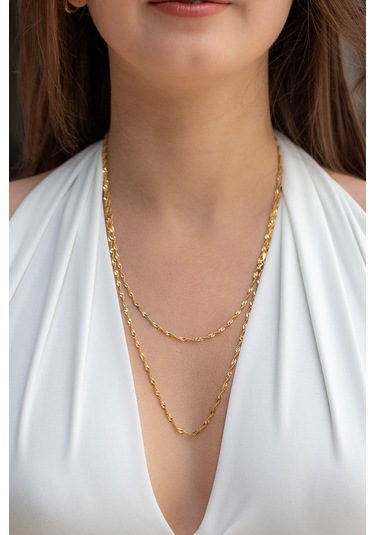 14 Ayar Altın Singapur Zincir Kolye 2.30 Mm