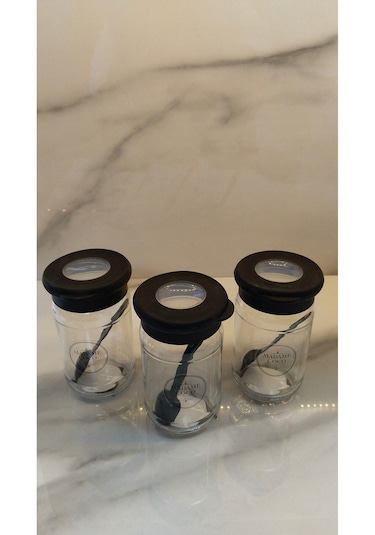 Mc 3 Lü Baharatlık Seti Cam Kavanoz 600ml