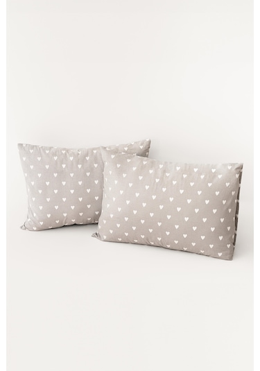Soley Mix & Match Hearts %100 Pamuk 2'li Yastık Kılıfı Seti 001