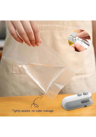 Mavi Mini Isı Torbası Kapatma Makinesi Paket Kapatma Çantaları Plastik Gıda Kapatıcı Klip Çanta El Kapatıcı Gıda Ambalajı Isıyla Kapatıcı