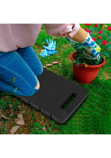 Xiyyadms Eva Materyalli Sırtlı Bahçe Diz Koruyucu - Su Geçirmez, Temizlenmesi Kolay, Çok Amaçlı 45x21x2 Cm, Siyah