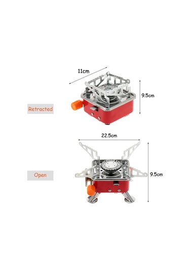 Tenfowee Dış Mekan Çevrilir Gaz Sobası - 2800w Güç, Piyoelektrik Ateşleme, Çelik Malzeme, Taşınabilir Kamping Stüdyosu Gümüş