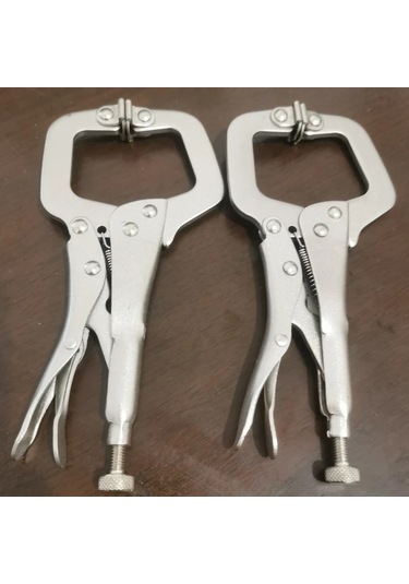 Fochsia 2 Adet 6 Inç Kilitli C Mengene, 6'lı Set Kilitli Kaynak Mengenesi, Ağır Hizmet Tipi Marangoz Mengenesi