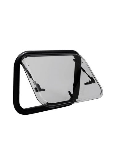 Babarvy 60x45cm 90 Amortisörlü Karavan Camı / Pencere Siyah