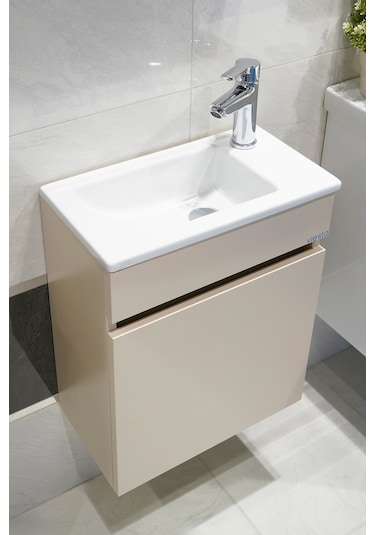 Fit Banyo Dolabı Seti 45 Cm Vizon Aynalı Lavabolu Mdf Vizon Fit Banyo Dolabı Seti 45 Cm Vizon Aynalı Lavabolu Mdf Vizon