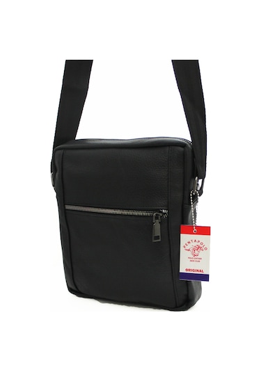 PENTA POLO HAKİKİ DERİ OMUZ ÇANTASI Siyah