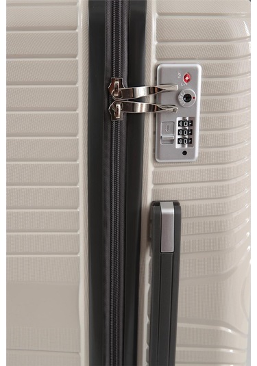 Ççs 5239 Polipropilen Büyük Boy Valiz Beyaz-antrasit Beyaz - Antrasit