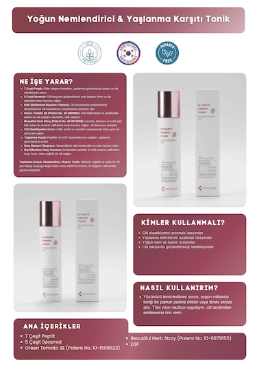 Centecassol Peptit ve Seramid Kompleksiyle ve Nemlendirici Tonik 150 ML