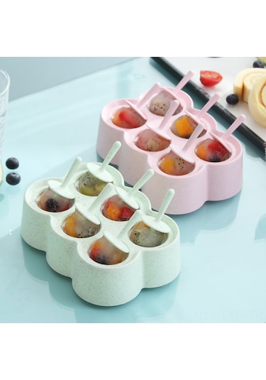 Ranyeek Evde Çocuklar İçin Üçgen Buzluk Kalıbı - Taze Dondurma Ve Buz Küpü Yaratımı - Nane Yeşili - Ev Kullanıma Uygun Çok Renkli