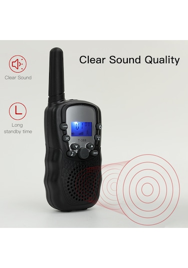 Lemestar Çocuklar İçin Kablosuz Konuşur Radyo, Gerçek İletişim, Aile Etkileşimi, Eğitici Araç, 2 Adet Siyah Set Pil Dahil Değil