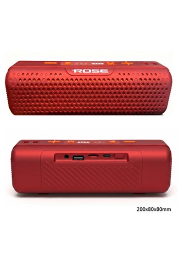 Şarjlı Bluetooth Speaker Bass Bt Fm Usb Sd Type-c Rose Sp-507