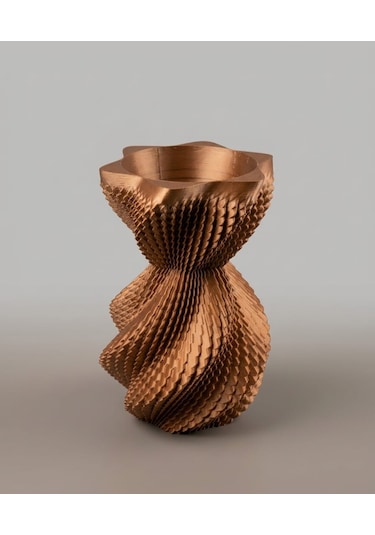 3d Bakır Bronz Modern Vazo Özel Tasarım