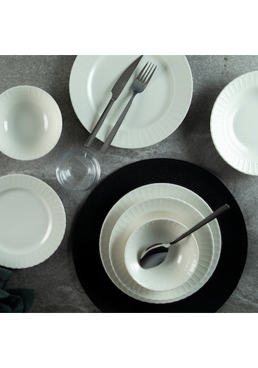 Tulu Porselen Safir 24 Parça 6 Kişilik Yemek Takımı