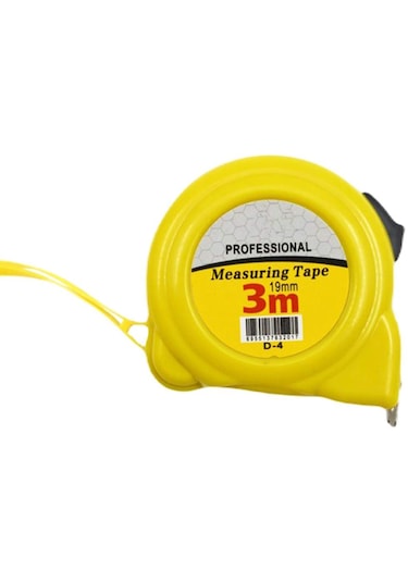 Profesyonel Şerit Metre Mezura 3 Metre 19 Mm 0.125 M