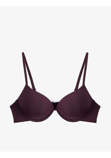 Koton Rahat Kalıp Destekli Ekstra Dolgulu Sütyen Şarap 6wlk10007mk Şarap
