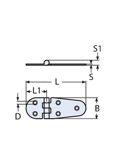 Kısa - Uzun Beyaz Plastik Menteşe