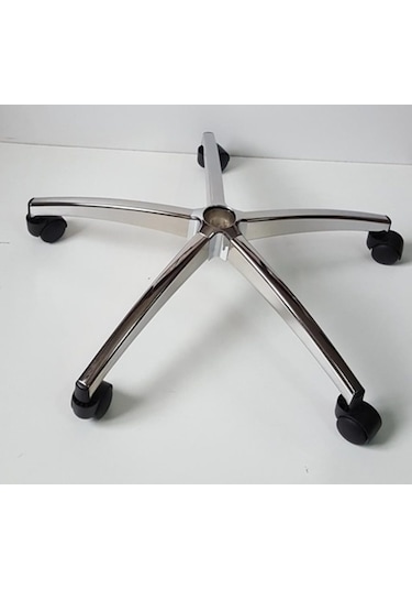Kamusalmarket Oyuncu Koltuğu Krom Yıldız Ayak Çap 70 Cm Tekerlekli 150 Kg