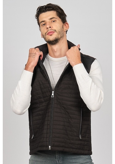 Daynax Erkek Içi Kürklü Cep Detaylı Yelek 492908 Siyah Siyah