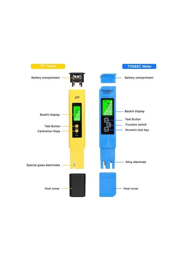 Pazly Toprak Ph Tds Ec Test Cihazı, Toprak Nem Ve Sıcaklık Ölçer