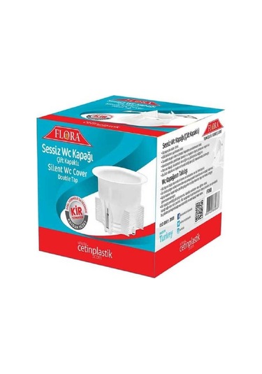 Flora Tuvalet Kapağı Wc Matik Çift Kapaklı Sessiz Koku Ve Haşere Beyaz