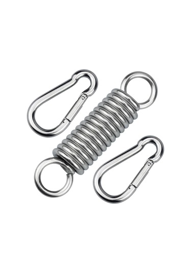 1 Adet Yaylı Kanca, Asılı Sandalye İçin 304 Paslanmaz Çelik Yaylı Kanca, 2 Ağır Hizmet Tipi Karabina, Yaylı Kanca Diğer