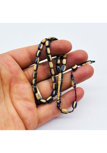 Tesbih Pasajı Bilek Boy Mavi Kapsül Kesim Gaffur Ağacı Tesbih