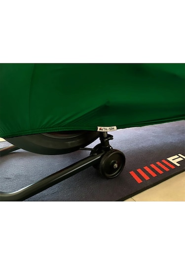 Ktm 450 Exc-f Sixdays Yeşil Kumaş Motosiklet Brandası Logo Baskılı Penye Kumaş Motosiklet Branda