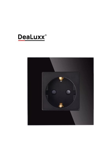 Dealuxx Cam Çerçevenin Tekli Siyah Priz 193877357