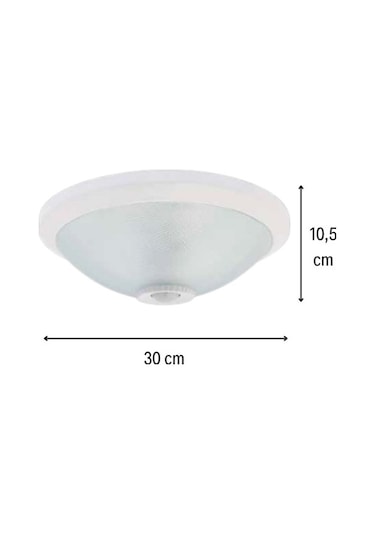 Pelsan Sensörlü Acil Aydınlatma Kitli Cam 8w 6500k Beyaz Işık 300x105 Led Armatür 104369 Beyaz