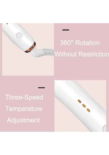 Sones Çift Yönlü Dönen Seramik Sır Kaplamalı Otomatik Bukle Makinesi Saç Bakımı, Fiş: Ab Fişi Beyaz