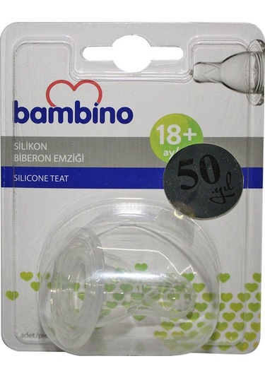 Bambino Silikon Biberon Emziği No:3