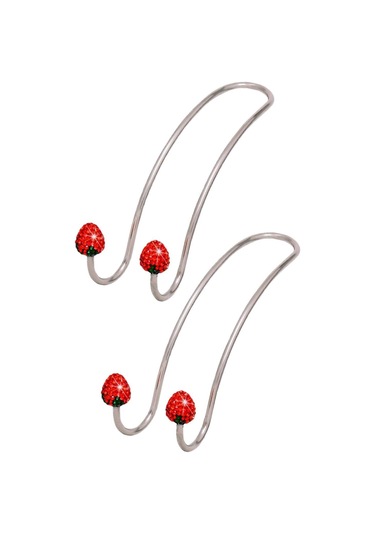 Suntek Evrensel Araba Arka Koltuk Kafalık Kancası Metal Askı Kırmızı 2 Parça Çok Renkli