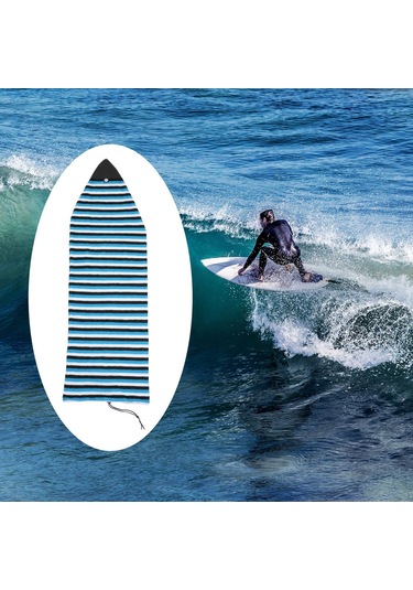 Suntek Elastik Sörf Tahtası Çorap Koruyucu Çanta Saklama 5.0ft-mavi Mavi