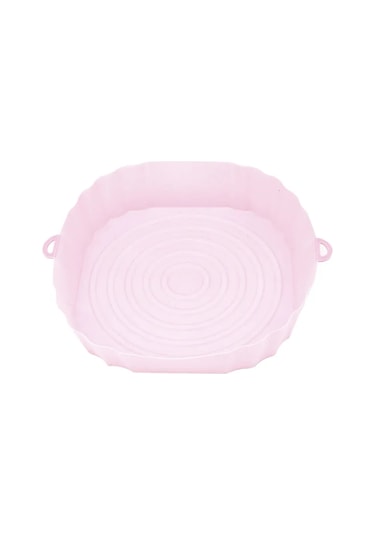 4 Adet Air Fryer Tava Silikon Sepet Yeniden Kullanılabilir Airfryer Tencere Tava Astarı Çok Renkli