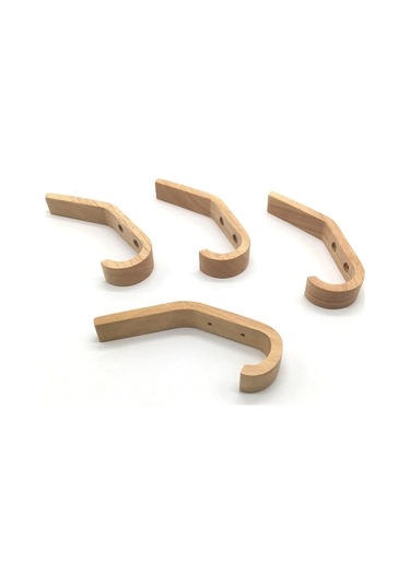 4 Adet Vintage Ahşap Kanca 5 Kg Yük Kapasitesi, Duvara Monte Ho Qd Diğer