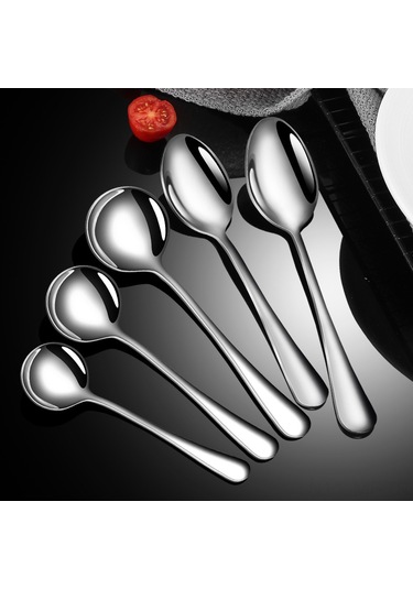 Mufunye 410 Çelik Malzeme 5 Numara Uçlu Kaşık - Bal, Kahve Karıştırma Ve Tatlı Servisi İçin Pratik Ev Gereci Diğer