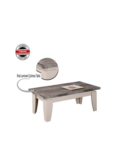 Lusso Orta Sehpa Bej / Dikdörtgen Orta Sehpa