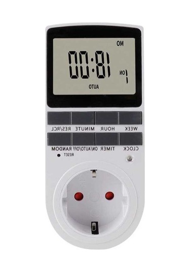 Trendooze Programlanabilir Dijital Zamanlayıcı - 10 Ayar, Lcd Ekran, Eu Fiş Tasarruflu