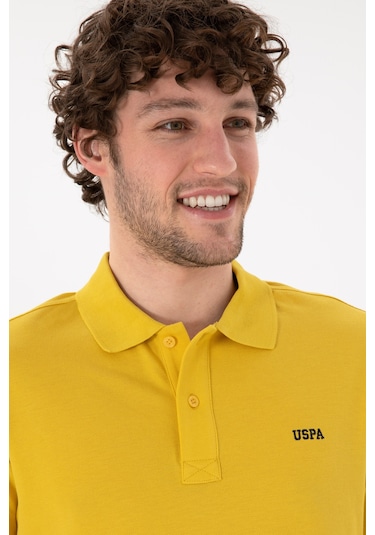 U.S. Polo Assn. Erkek Regular Fit Polo Yaka Sarı Basic Tişört 50306007-VR094