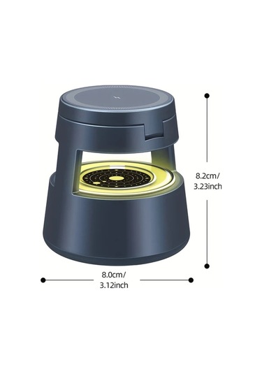 Xuweiwei Metal Gri 4lü 1 Arada Katlanabilir Kablosuz Sarj Cihazi Ve Kilif Hizli Sarj Istasyonu İphone İwatch Uyumlu
