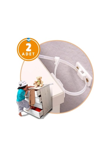 2 Adet Kolay Montaj Deprem Güvenlik Mobilya Dolap Düşme Engelleme Mobilya Sabitleyici Bebek Güvenlik Çok Renkli