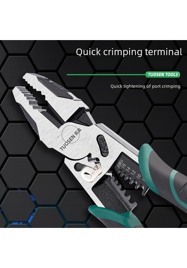 Hangfox Endüstriyel Çelik Çok İşlevli Panço: 8/9 İnç, Kesme-eğme, Dar Mekan Erişimi, Ergonomik Kollu 0.28kg