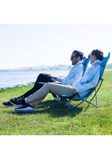 Kingcamp Lilac High Comfort Plaj Ve Dinlenme Sandalyesi Blue Buz Mavisi