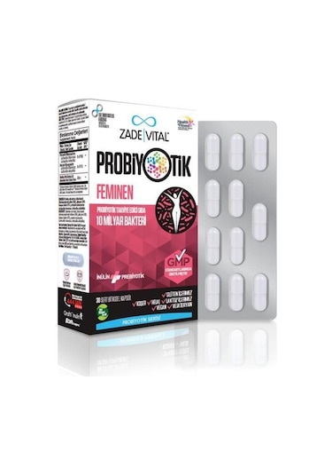 Zade Vital Probiotics Feminen 30 Kapsül