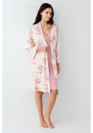 Pierre Cardin Kadın Pembe Sabahlık Pc9057-s-v1 Pembe