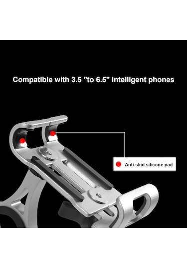 Youmex Alüminyum Allyum Telofon Tutucu Bisiklet Motor Bisiklet Elektrikli Araçlar İçin Siyah Döndürülemez Navigasyon Stantı