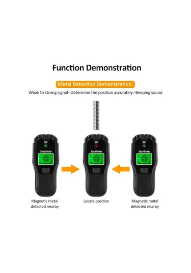 Pazly 5'1 Arada Çoklu Fonksiyonlu Duvar Tarayıcı - Lcd+alarm, Metal/ahşap/kablo/kiriş Tespiti Merkezi/kenarı