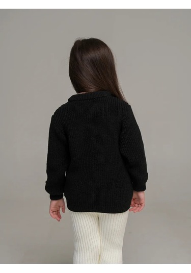 Djaza Kids Çocuklar İçin Örme Oversize Kazak 249550284 Siyah