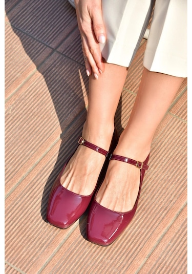 Fox Shoes S726252508 Bordo Rugan Kadın Babet Bordo